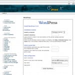 cPanel -> Fantastico -> WordPress Install
