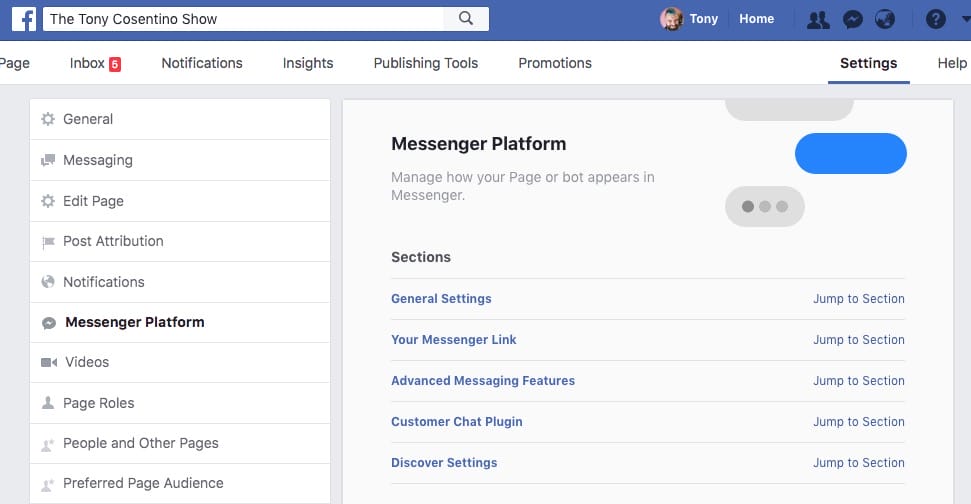 facebook Messenger platform